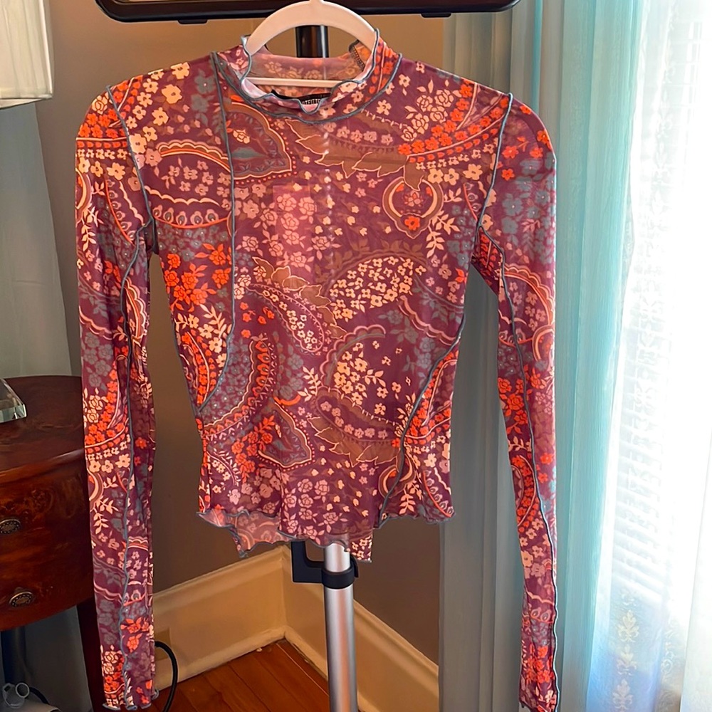 NWT- Urban Outfitters see-through 1/2 shirt